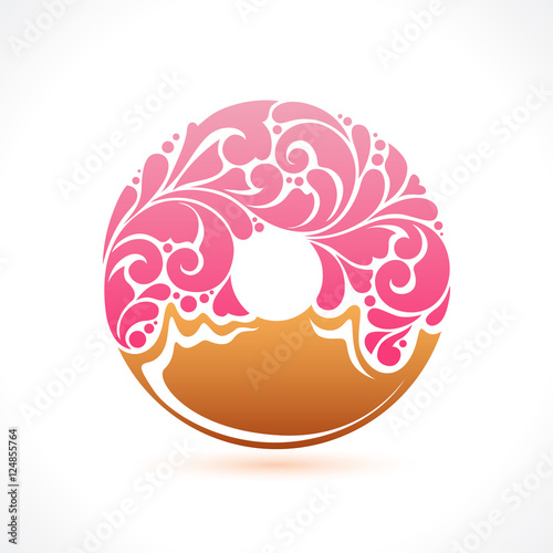 Vector donut icon logo