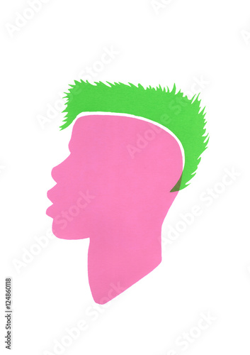 Cabeza rosa con cresta verde (ID: 124860118)