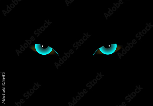 Demon eyes neon color vector