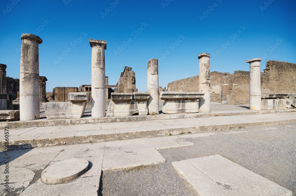 Ancient roman empire ruins of Pompeii, Italy.