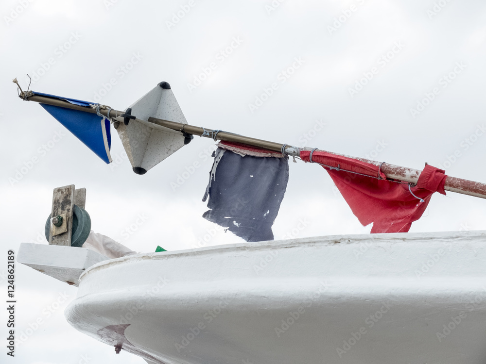 Banderas de colores para señalización pesquera 素材庫相片 Adobe Stock