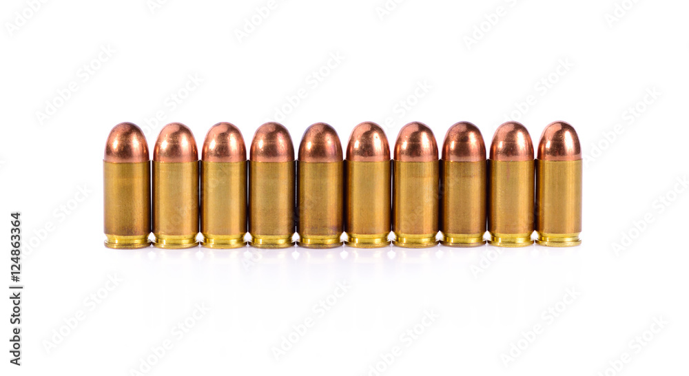 9mm bullet for a gun isolated 9mm bullet for a gun isolated