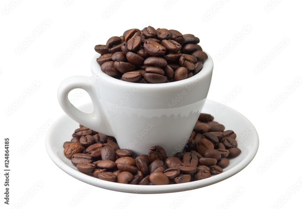 coffee beans in a cup