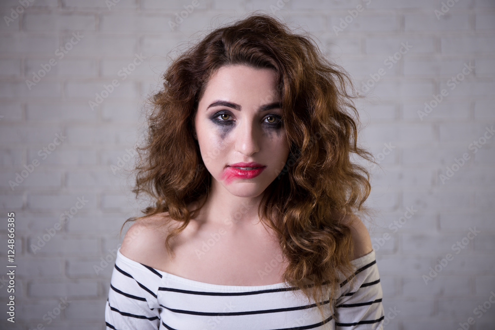 depression - portrait of sad woman crying depression - portrait of sad woman crying