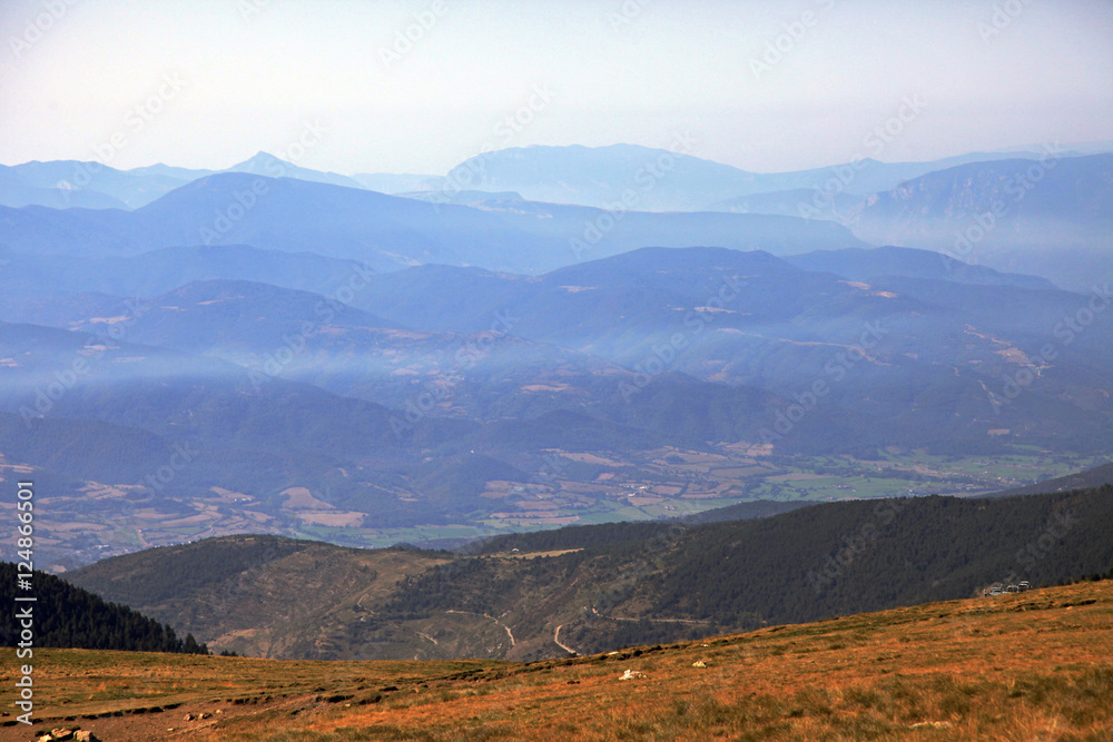 hazy morning landscape