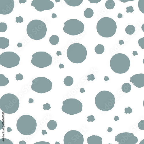  Polka Dot.Hand drawn vector watercolor pattern