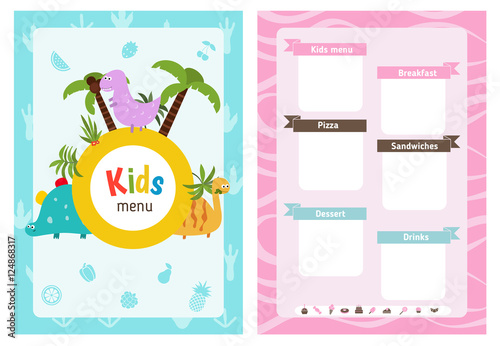 Kids menu design