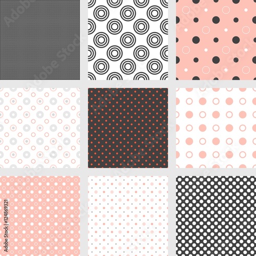 madras, dot, polka dot, bird eye, circle, bubble seamless pattern vector suitable for background, backdrop, fabric, printing greeting card, paper wrapping gift