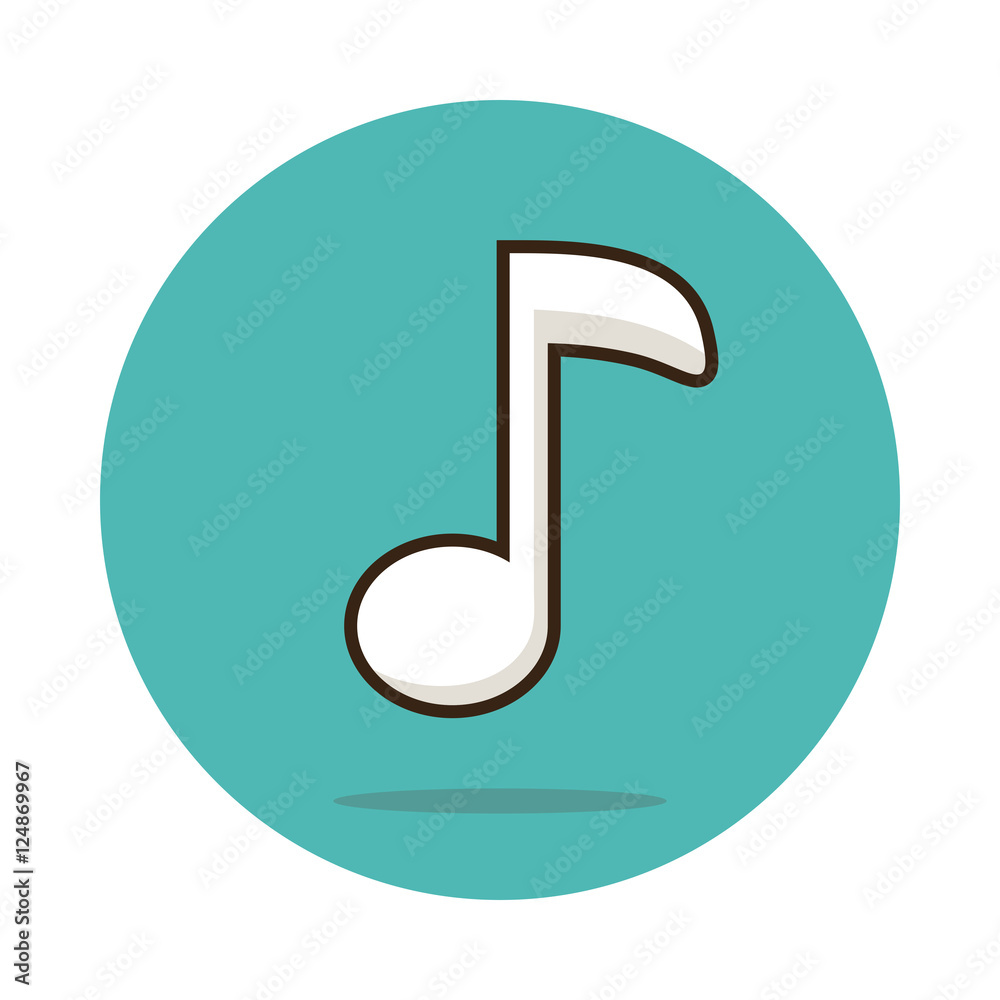 Music note icon vector Music note icon vector