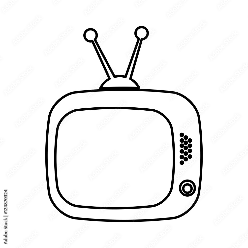 tv pictogram icon image vector illustration design 