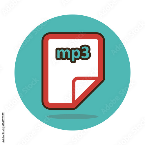 mp3 file icon vector