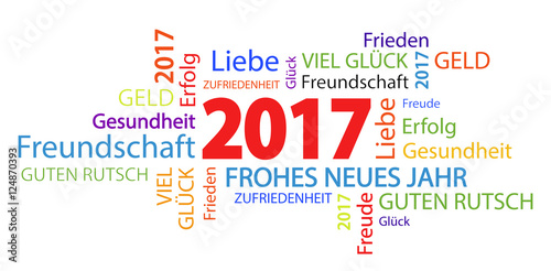 word cloud with new year 2017 greetings