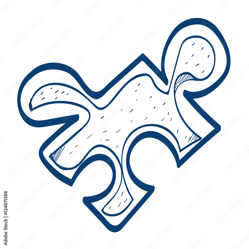 Puzzle icon. Design elements in hand drawn style. Puzzle icon. Design elements in hand drawn style.