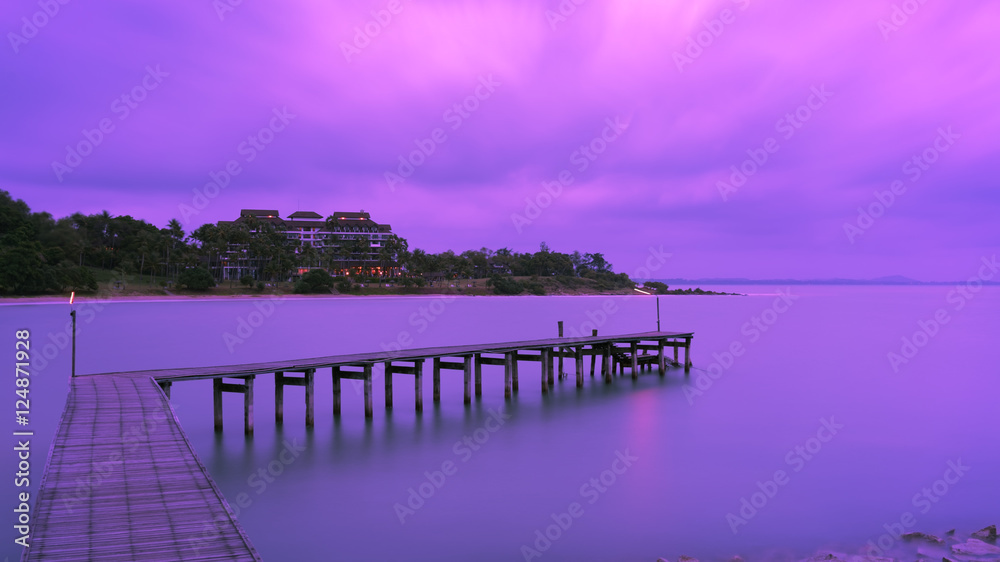 Fototapeta premium Long exposure image of scenery at Khao Laem Ya National Park , Rayong , Thailand