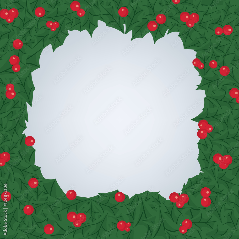 holly wreath frame