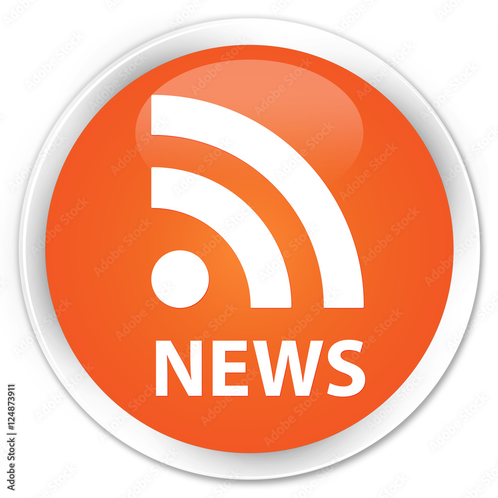 News (RSS icon) orange glossy round button News (RSS icon) orange glossy round button