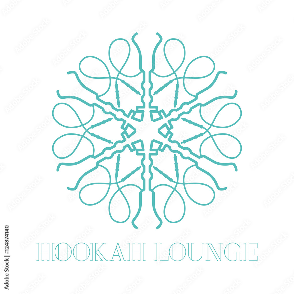 Hookah vector logo, icon, symbol, emblem, sign