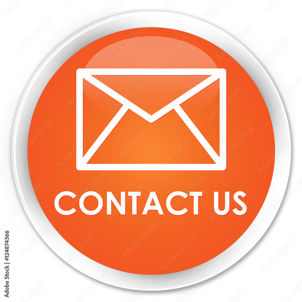 Contact us (email icon) orange glossy round button Contact us (email icon) orange glossy round button