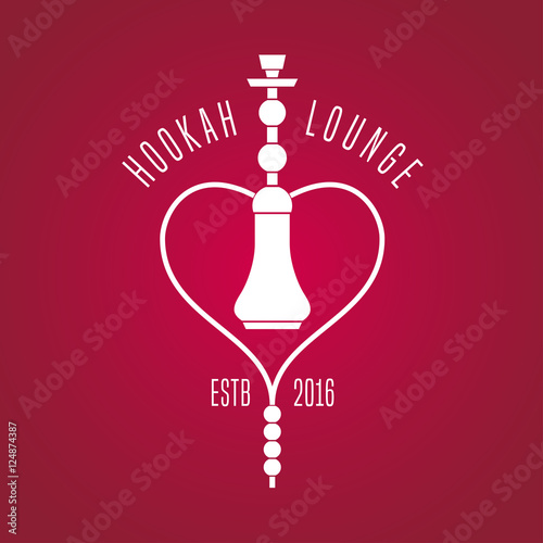 Hookah vector logo, icon, symbol, emblem, sign