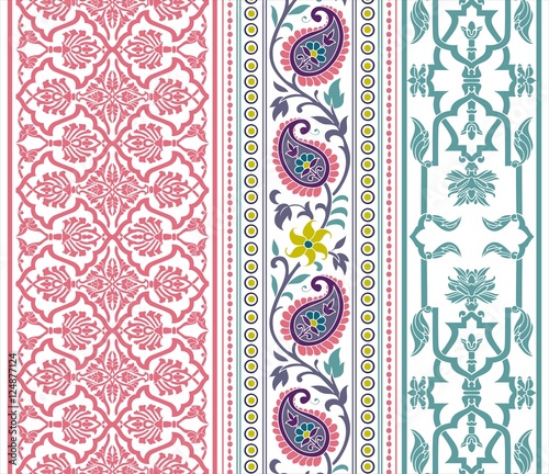 wedding card design, paisley floral pattern , India