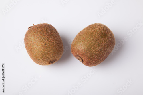 Two ripe kiwifruit