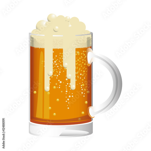 glass of beer icon image vector illustration design 