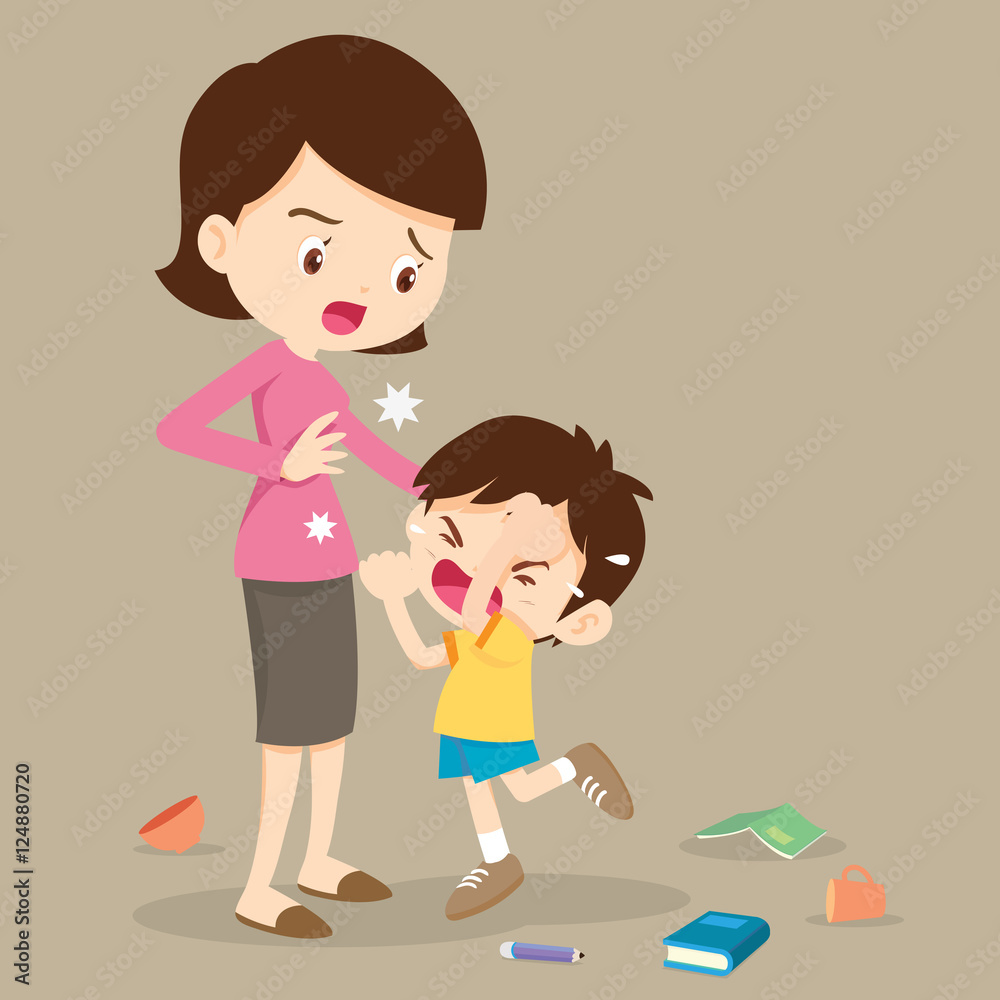 angry boy hitting him mother.Little angry boy crying and hitting mom. angry boy hitting him mother.Little angry boy crying and hitting mom.