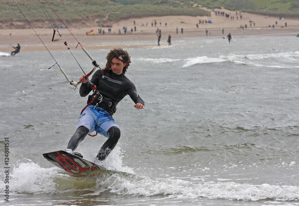 Naklejka premium kitesurfer