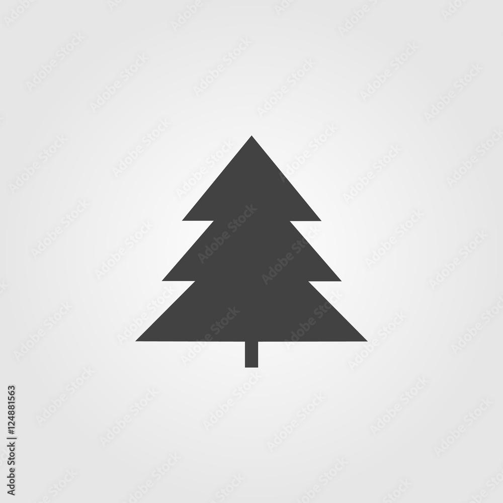 Vector illustration of Christmas Tree, dark silhouette Vector illustration of Christmas Tree, dark silhouette
