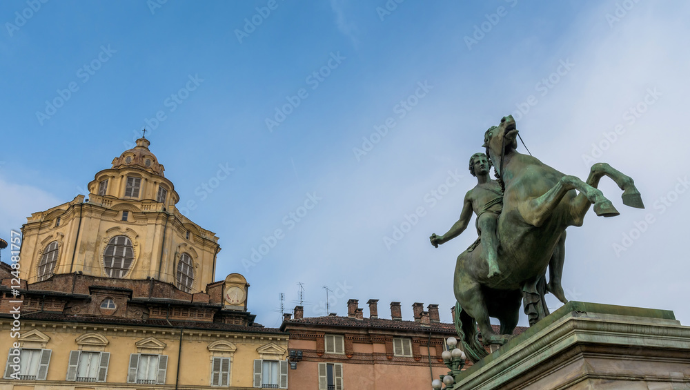 Horse Equestrian statue in Turin