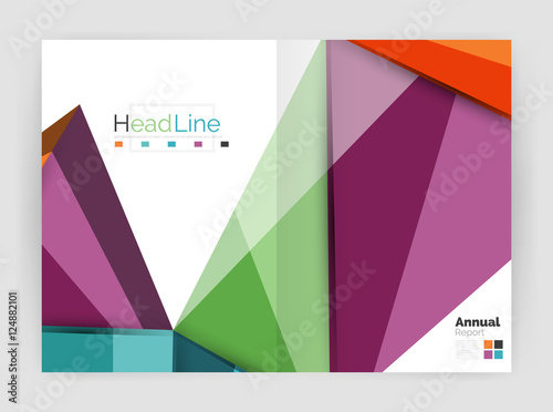 Geometric triangle business brochure template