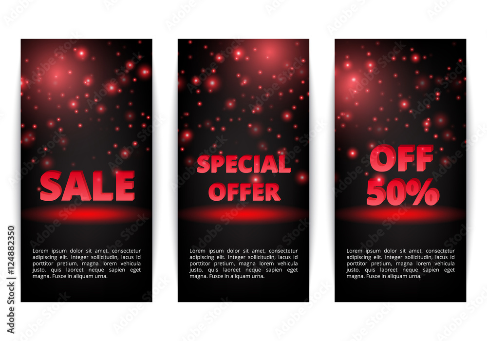 Set of banners holiday offer. Black Friday sale. Holiday shopping. Sell ​​online.
