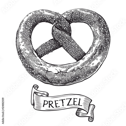 Pretzels. Vector sketch