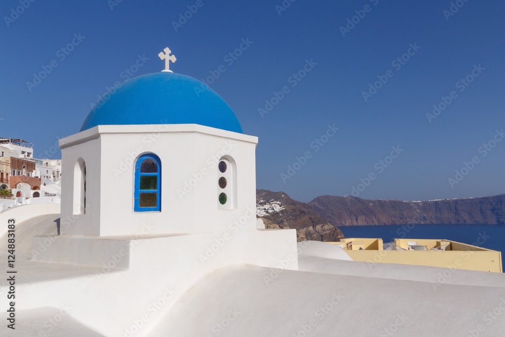 Orthodox church in Oia on Santorini