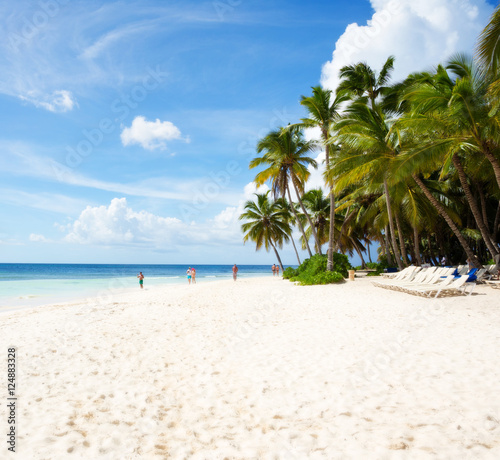 Fototapeta Naklejka Na Ścianę i Meble -  Saona Island in Punta Cana, Dominican Republic, white sand