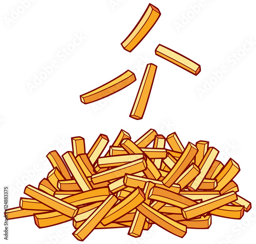 a pile of french fries