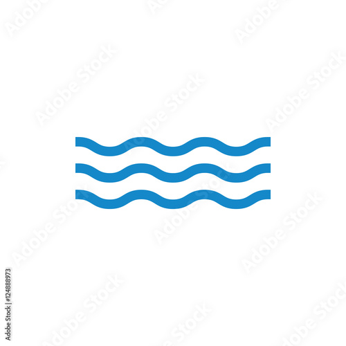 Water wave sign vector