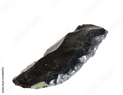 this is a flint knife, from late in the stone age. Found in Denmark.