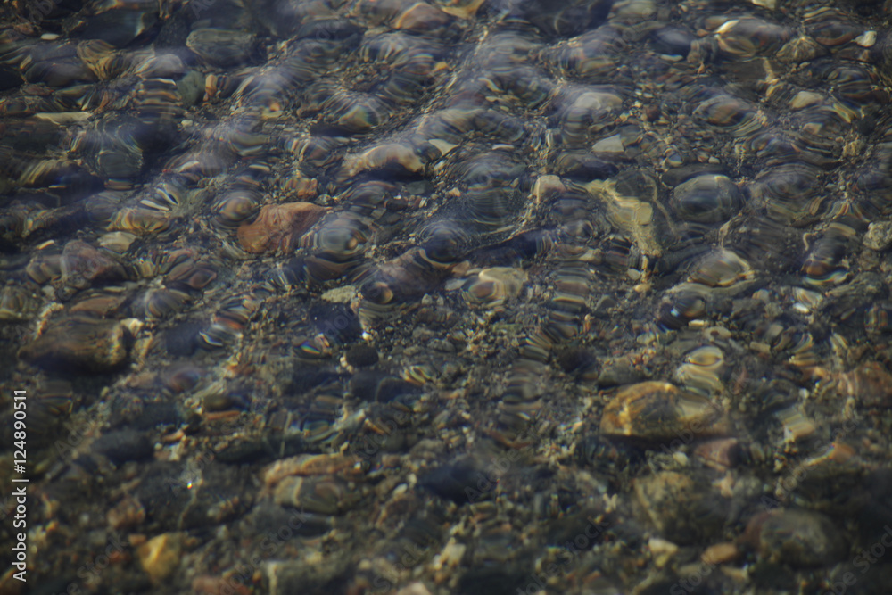 Pebbles under water Pebbles under water