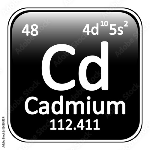 Periodic table element cadmium icon.