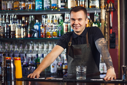 Beautiful stylish bartender 