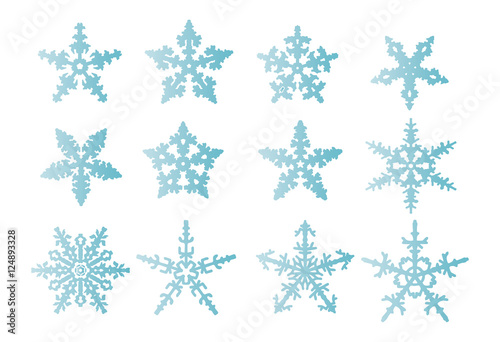  snowflakes isolated