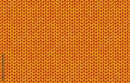 Orange realistic simple knit texture vector seamless pattern photo