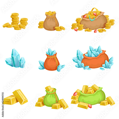 Treasure And Riches Set OF Game Design Elements