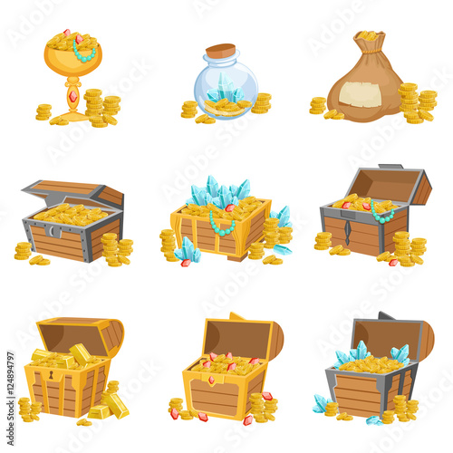 Treasure And Riches Set Of Graphic Design Elements