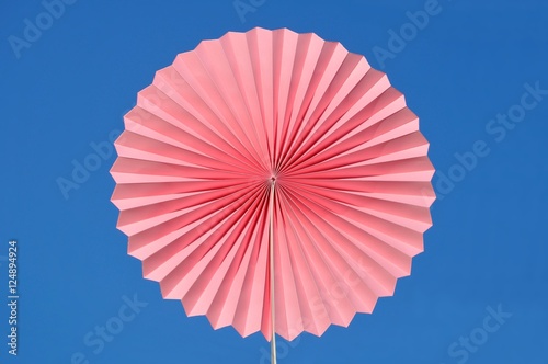 Abanico redondo rosa