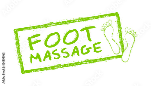 Foot massage symbol. Foot massage stamp. Reflexology. Stock vector. Flat design.