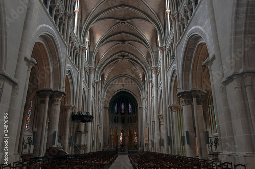 Interior of the Cathedral of Notre Dame in Lausanne, Switzerland