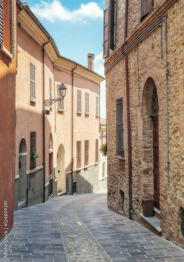 Street in the old town in Italy