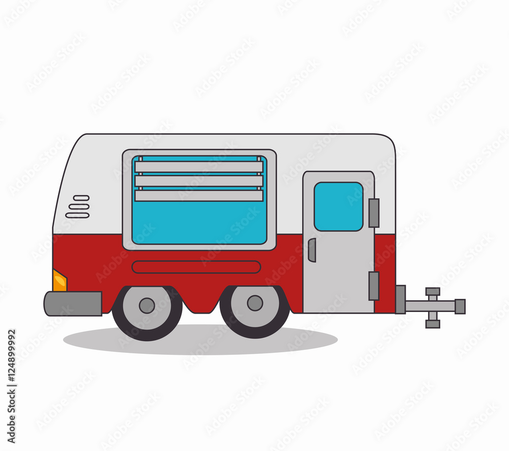 trailer camp isolated icon vector illustration design